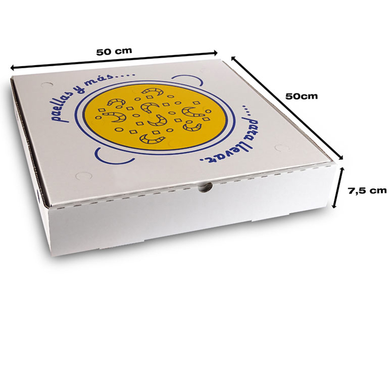 100 Cajas de cartón para paellas 50x50x7,5cm