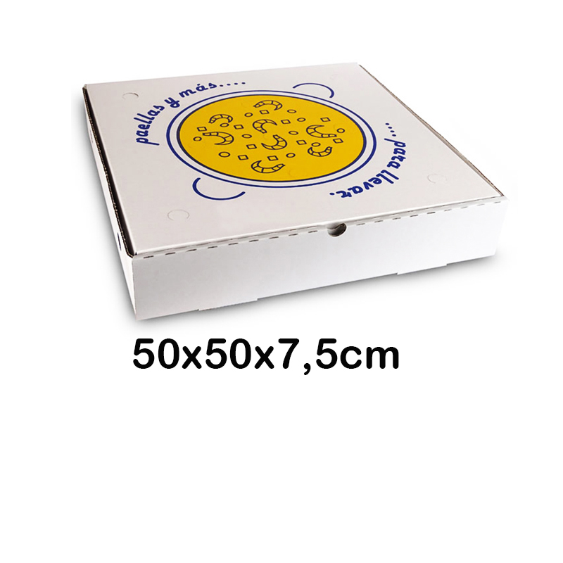 100 Cajas de cartón para paellas 50x50x7,5cm