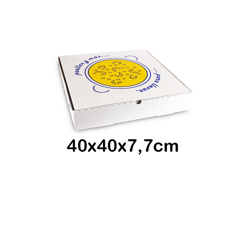 100 Cajas de cartón para paellas 40x40x7,7cm