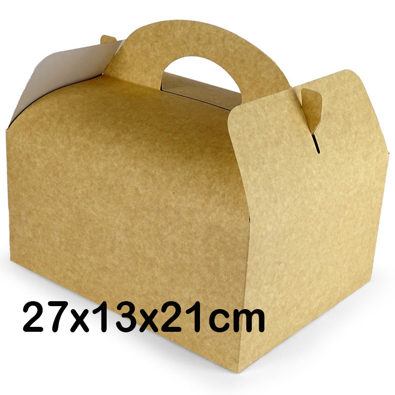 125 Cajas de picnic de cartón, 27X13X21cm
