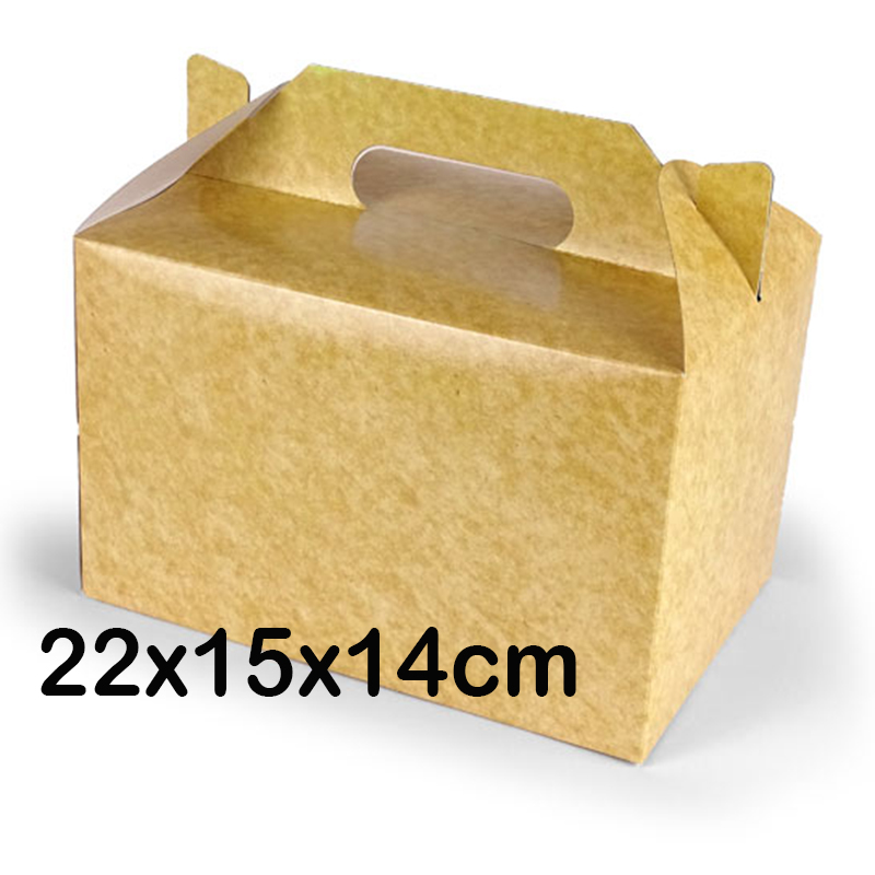 200 Cajas de picnic de cartón, 22X15X14cm