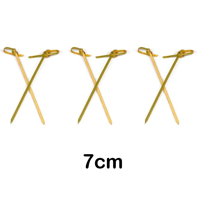 5.000 Brochetas de bambú con bucle 7 cm