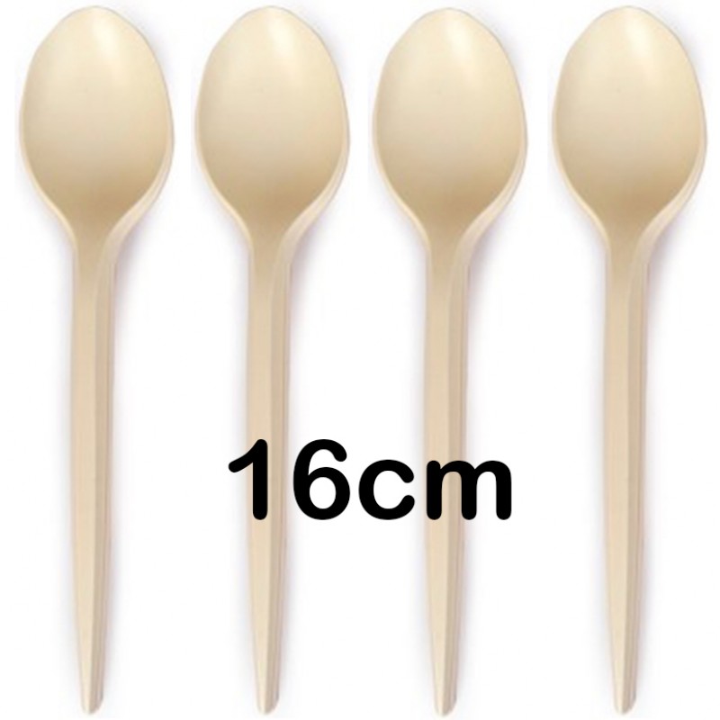 2.000 Cucharas reutilizables, compostables 16 cm
