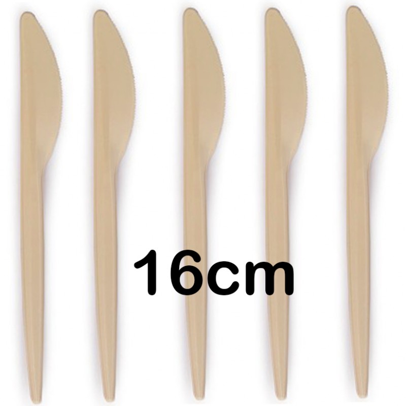 2.000 Cuchillos reutilizables, compostables 16 cm