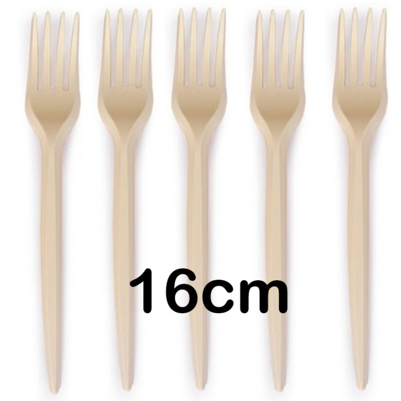 2.000 Tenedores reutilizables, compostables 16 cm