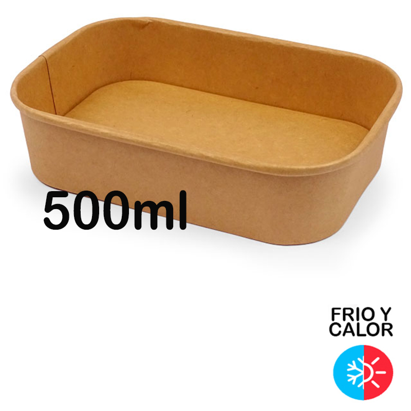 600 Ensaladeras de cartón de 500ml