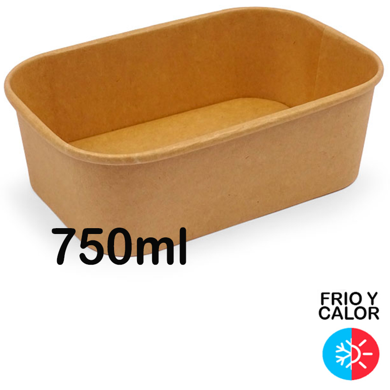 600 Ensaladeras de cartón de 750 ml