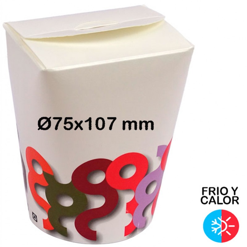 500 Envases de cartón, para fritos  Ø75x107 mm