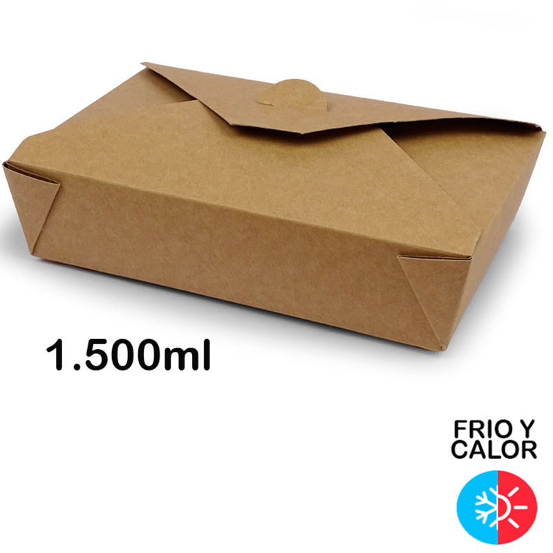 400 Envases de cartón, take away 1.500 ml