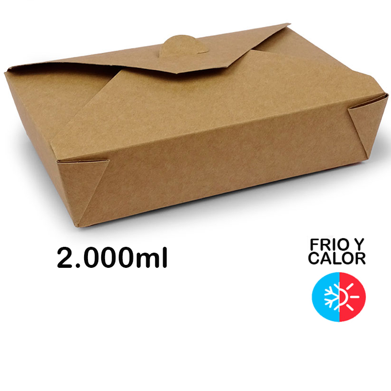 400 Envases de cartón, take away 2.000 ml