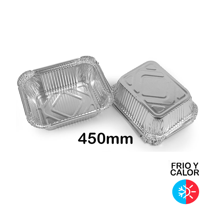 1.000 Envase alumínio rectangular 450ml