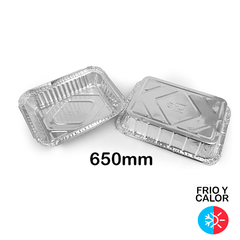 800 Envase alumínio rectangular 650ml