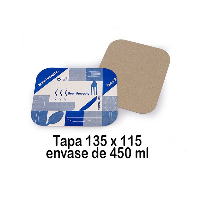 1.000 Envase alumínio rectangular 450ml
