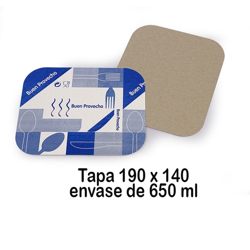 800 Envase alumínio rectangular 650ml
