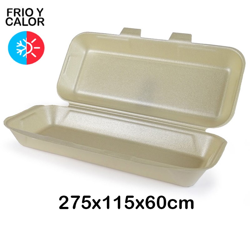 600 Envases porex para baguettes (275x115x60 mm)