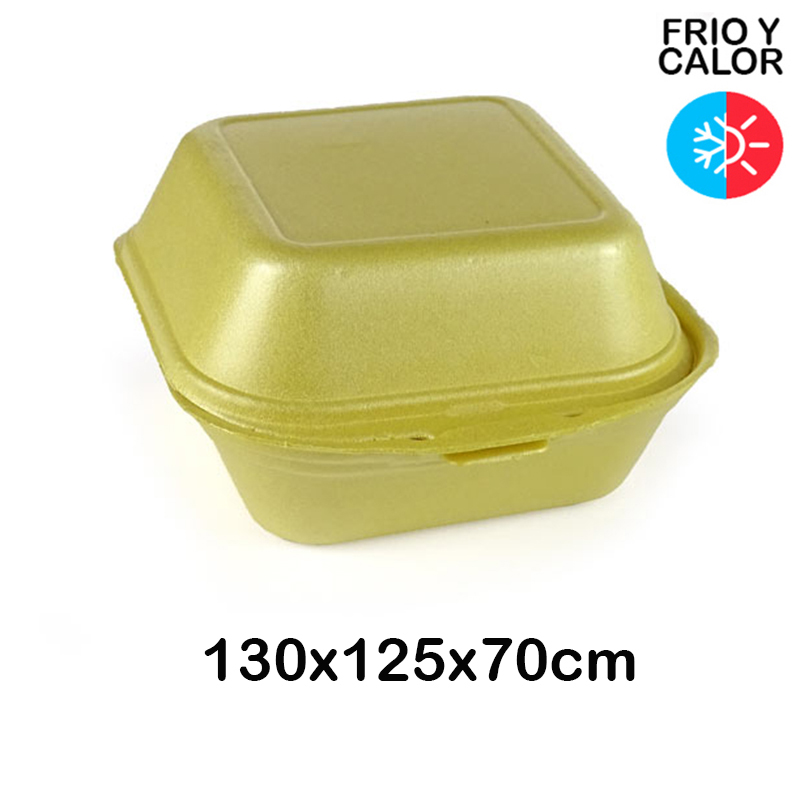 1.000 Envases porex para hamburguesa (130x125x70mm...