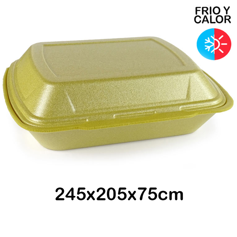400 Envases porex para menús (245x205x75 mm)