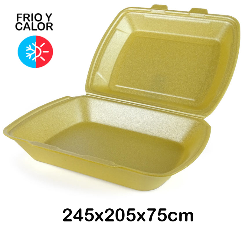 400 Envases porex para menús (245x205x75 mm)