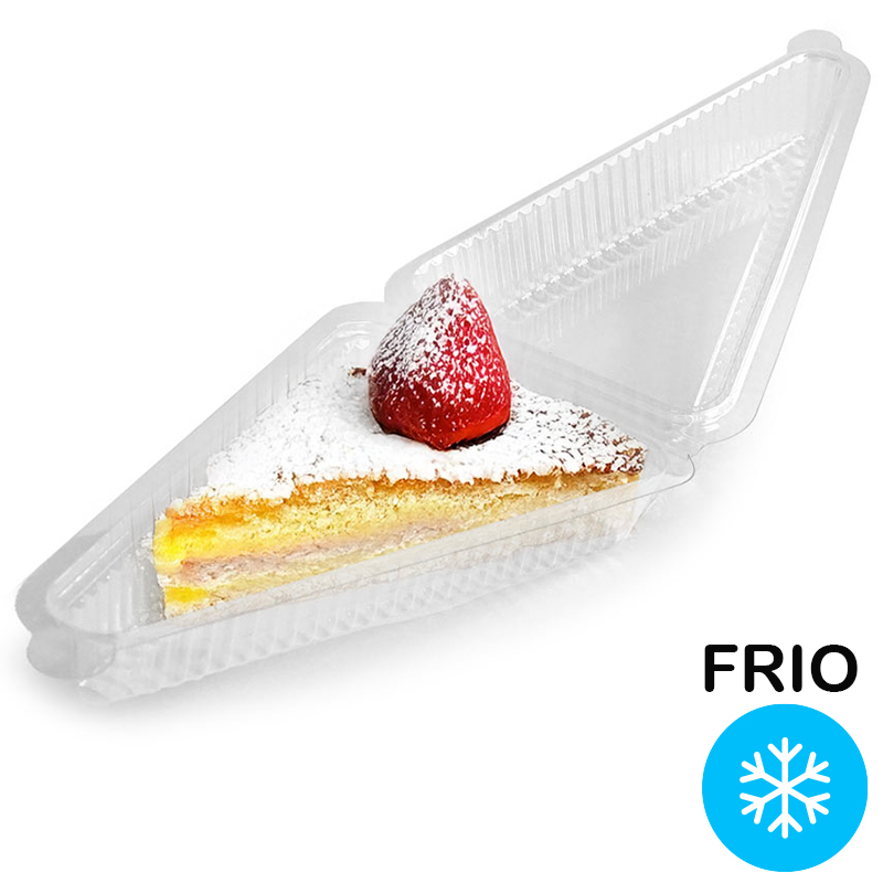 600 Envases  con bisagra para porción tarta