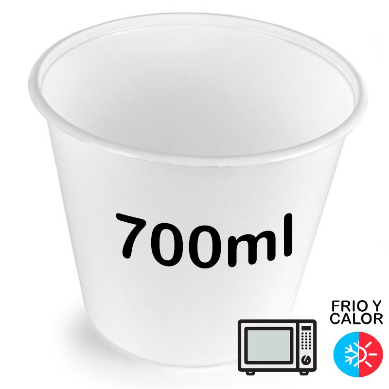 500 Tarrinas reutilizables, microondas 700 ml