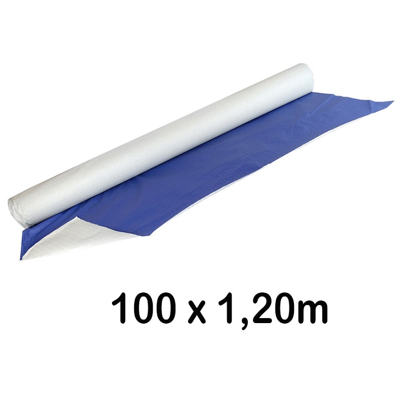 6 Rollos de mantel de celulosa reciclada 100m x 1,20m azul