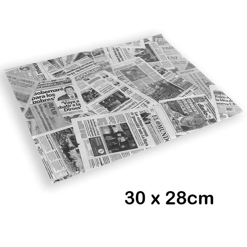 3.000 Papeles antigrasa estampadp prensa (30 x 28c...