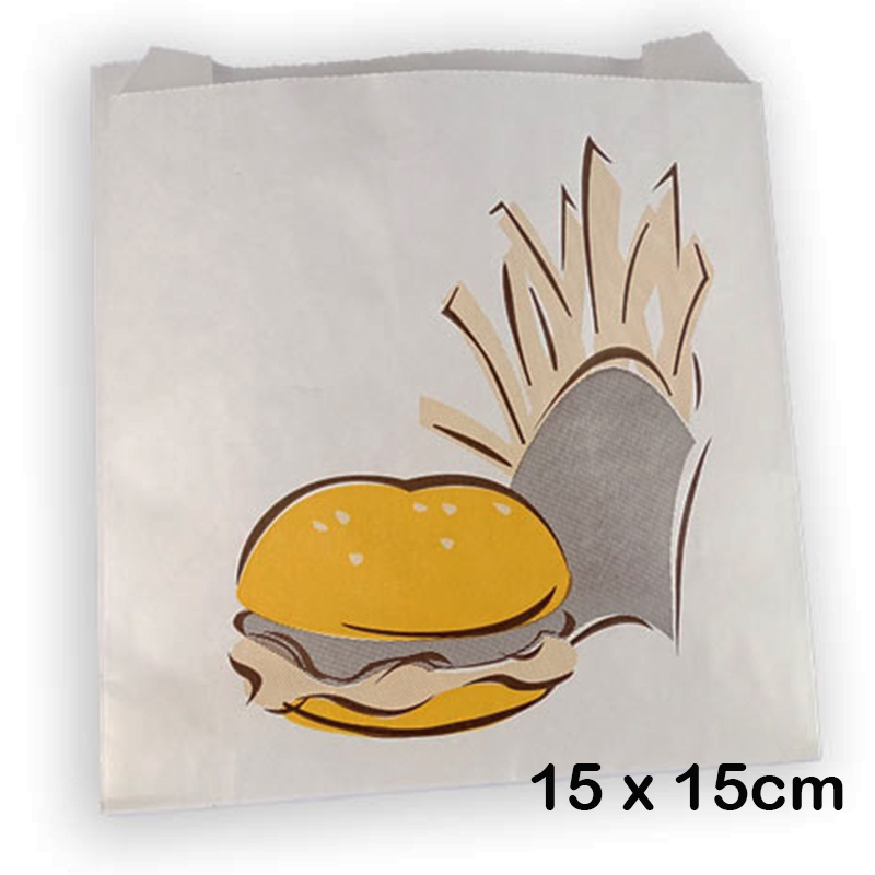 3.000 bolsas de papel antigrasa, para burger 15 x ...