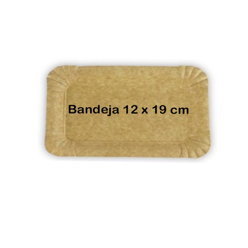 1.600 Bandejas de cartón biodegradables 12x19cm