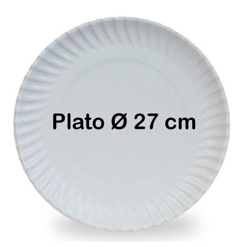 1.200 Platos cartoncillo reciclado Ø 27 cm