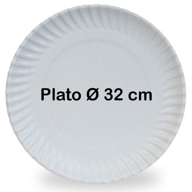 500 Platos cartoncillo reciclado Ø 32 cm