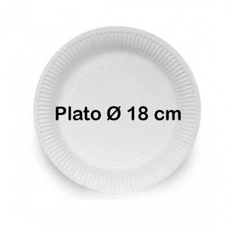 2.600 Platos cartón folding blanco unibásico Ø ...