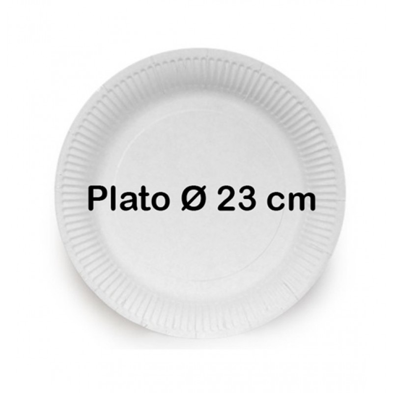 2.600 Platos cartón folding blanco unibásico Ø ...