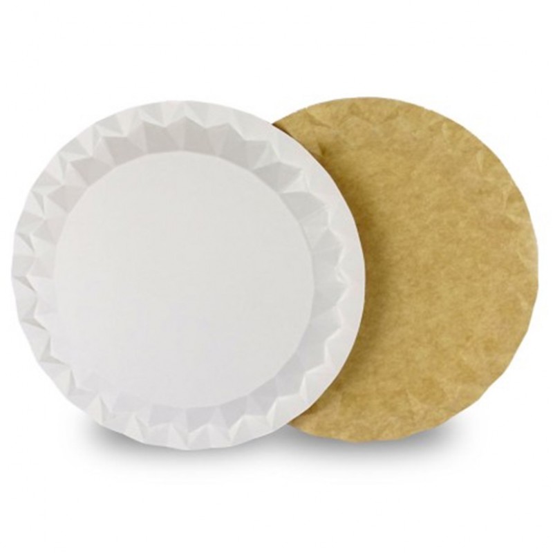 1.200 Platos de cartón biodegradable deluxe Ø 23...