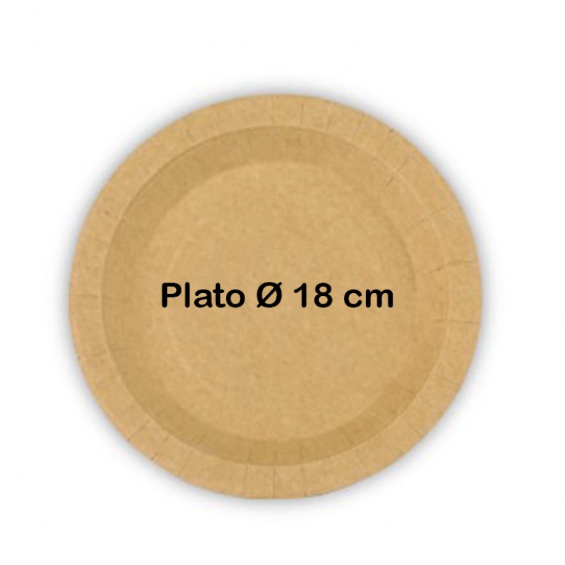 1.400 Platos de cartón craft Ø 18 cm