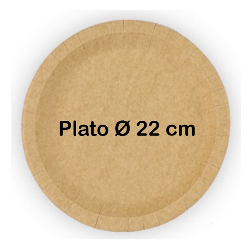1.400 Platos de cartón craft Ø 22 cm