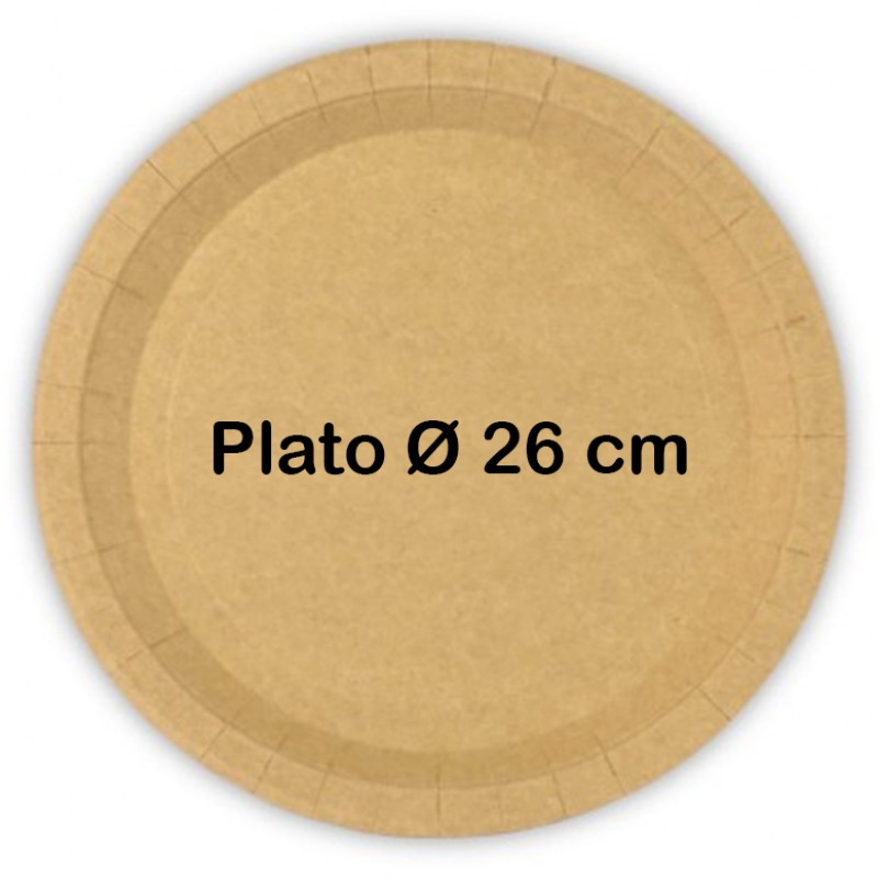 1.400 Platos de cartón craft Ø 26 cm