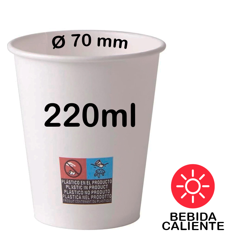 4.000 Vasos de cartón, bebida caliente 220ml