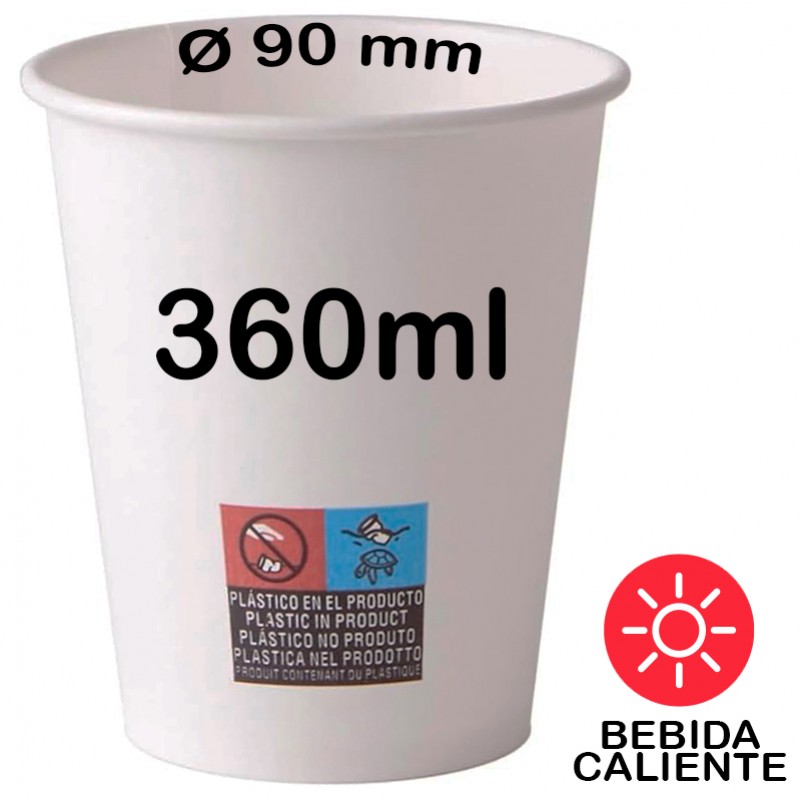 3.000 Vasos de cartón, bebida caliente 360ml