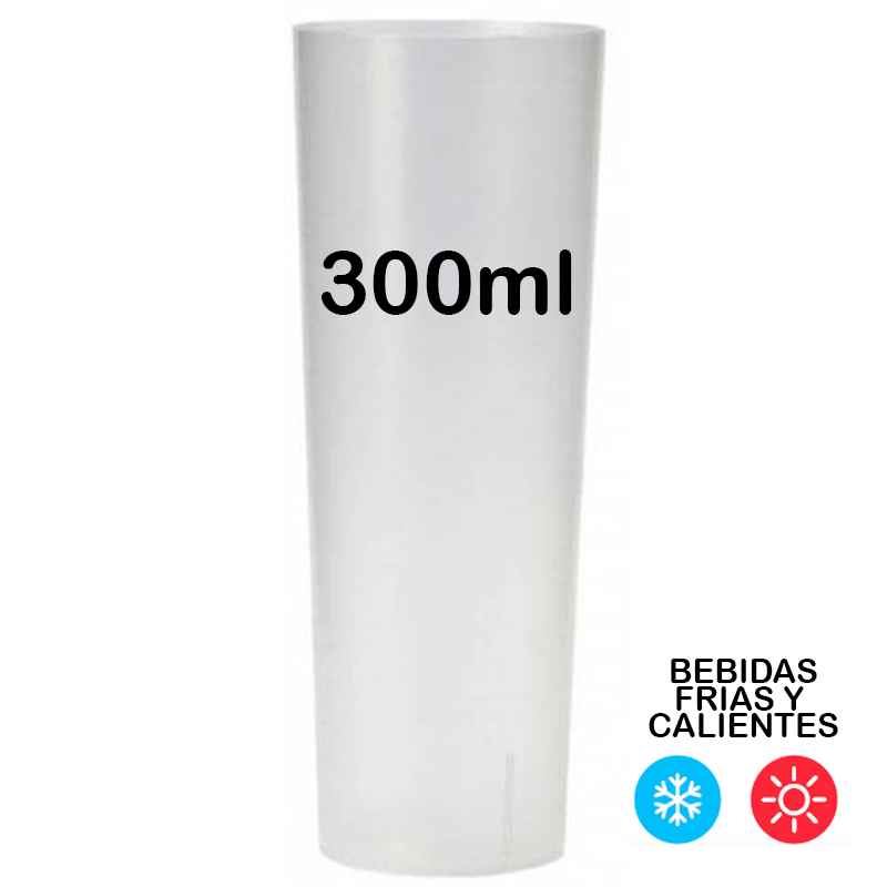 1.000 Vasos de tubo,reutilizables 300ml