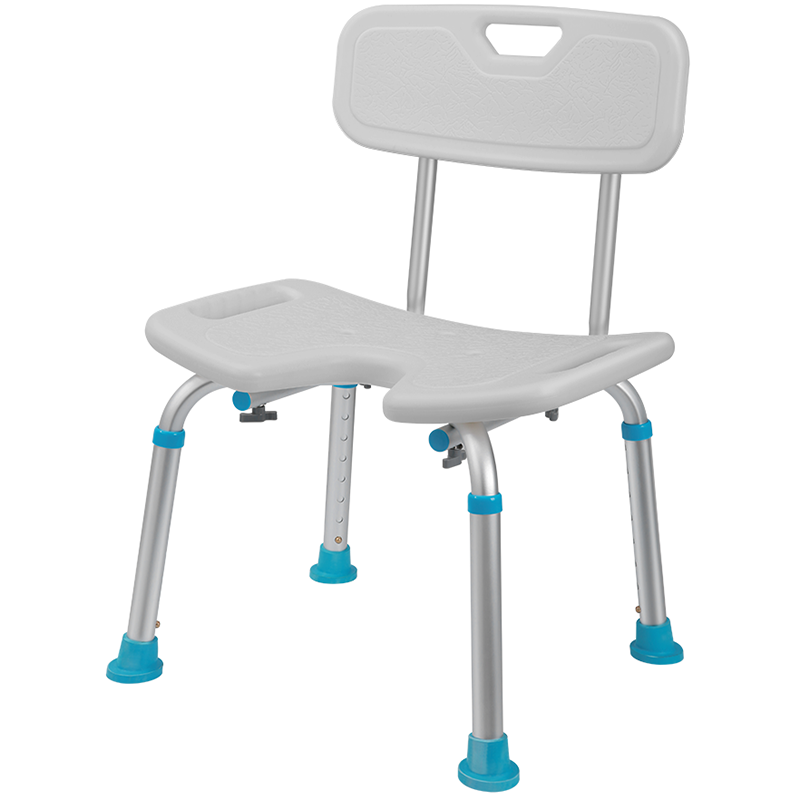 3 Silla de baño tipo U con respaldo