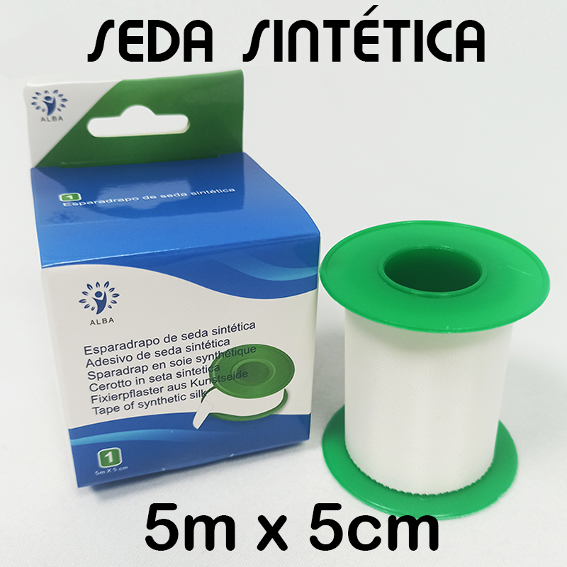 60 Esparadrapos seda sintética hipoalergénica 5m...