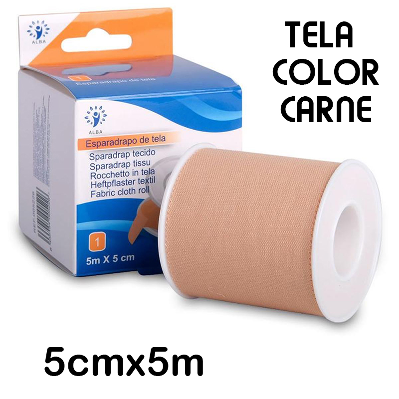 112 Esparadrapos adhesivos de tela 5m x 5cm