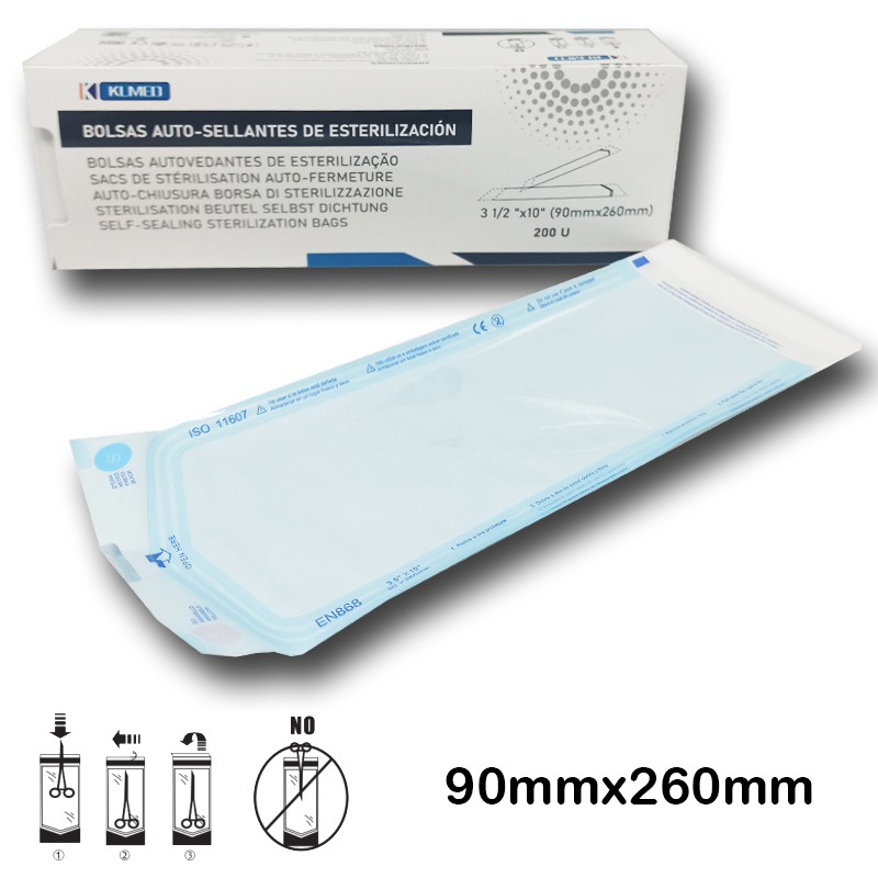 4.000 Bolsas para esterilizar autosellantes 90x260...