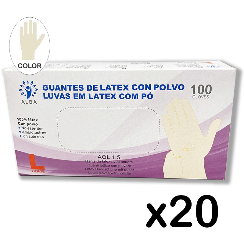 2.000 Guantes de Latex con polvo
