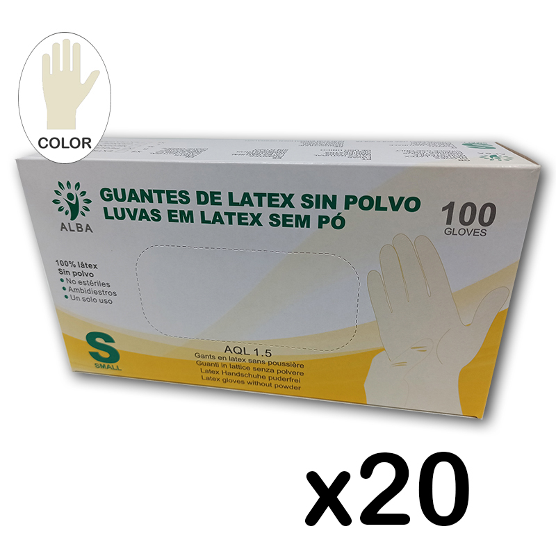 2.000 Guantes de Latex sin polvo