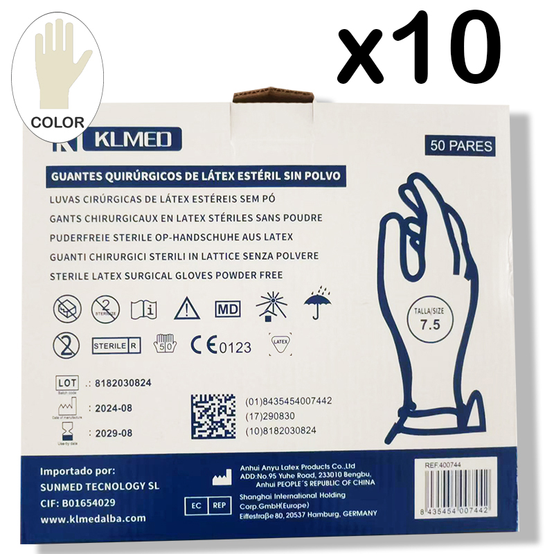 500 Guantes quirúrguicos
