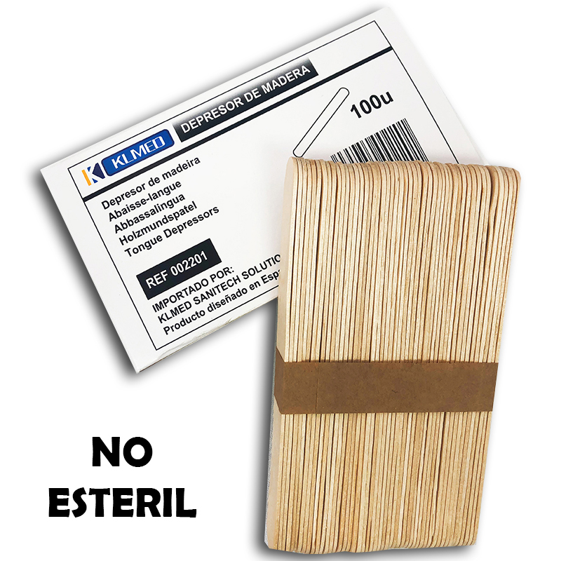 5.000 Depresores de madera NO ESTERIL