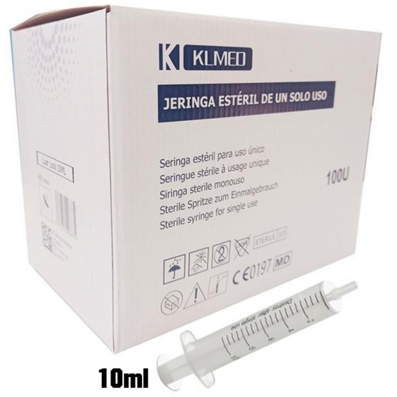 1.600 Jeringuillas 2 cuerpos luer 10 ml