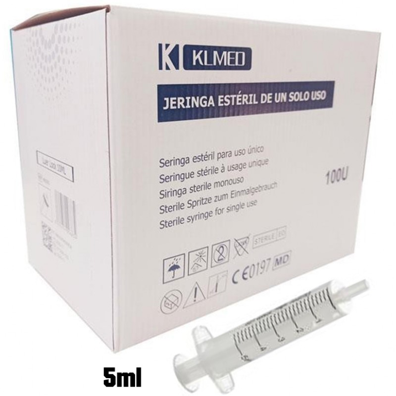 2.400 Jeringuillas 2 cuerpos luer 5 ml