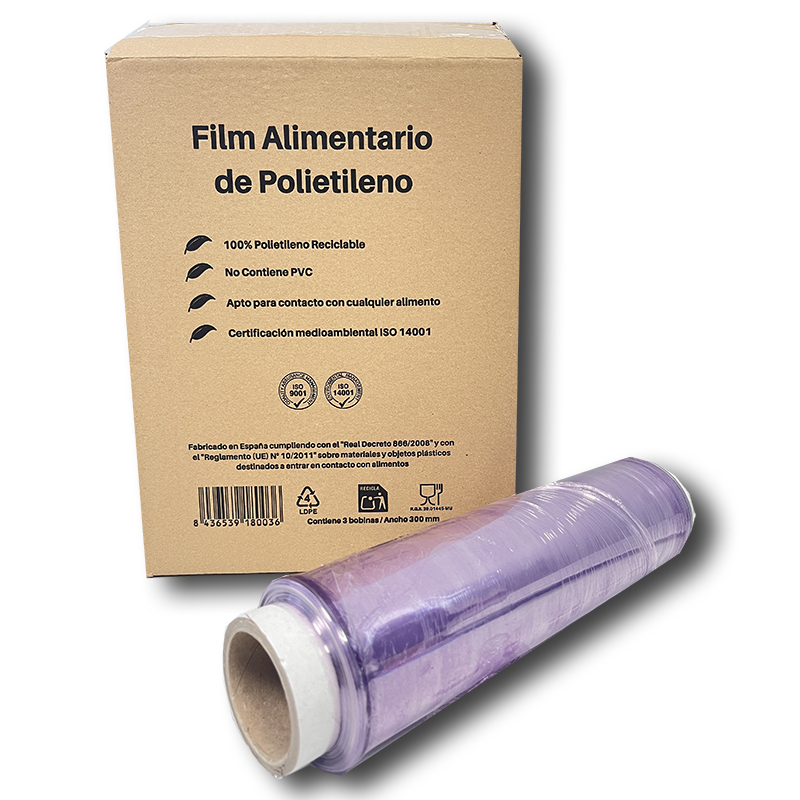12 Rollos de film transparente 30cm x 250m